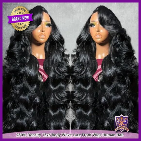 26 Inch 250 Density HD Lace Front Wig Human Hair Body Wave Pre Plucked main image 4